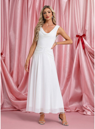 Ruched Капюшон безрукавный A-линии Спандекс Макси Модные платья 