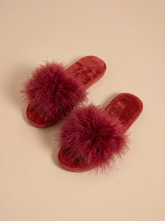 Feather Slippers