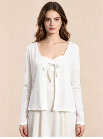 Polyester manches longues mariage cardigans boléros