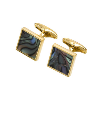 JJ's House Vintage Copper and Abalone Shell Cufflinks