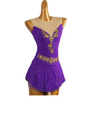Women's Figure Skating Dresses Rhinestone Competition Dress