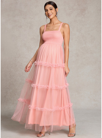 Kjole med A-linje Square Gulvlængde Graviditetskjoler 