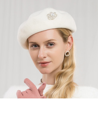 Béret chapeau femmes style classique hiver fleurs perles strass coton mariage cocktail 