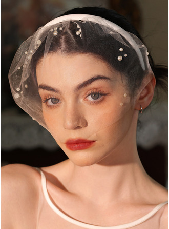 Perła Pojedynczy poziom Ślubny Klatka 21 cm Welon