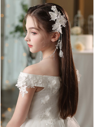 Perlen Strass Blumenmädchen Kopfbedeckungen (Set von 2) 