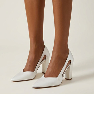Femmes chaussures de mariage satin talon haut bout pointu escarpins de mariée élégante mariage chaussures