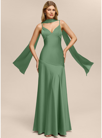 V-Neck Spaghetti Straps Floating Strip Dress