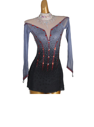 Women's Figure Skating Dresses Rhinestone Competition Dress
