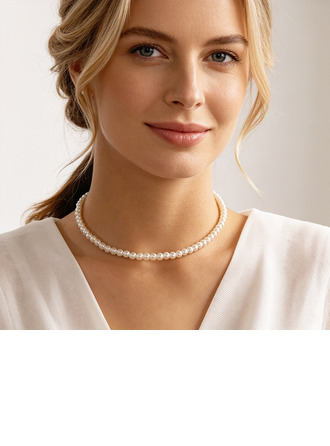 Minimaliste collier de perles mariage bijoux la mariée
