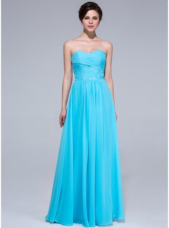 A-line Floor-length Sweetheart Backless Lace Appliques Top Bridesmaid dresses, BD0521