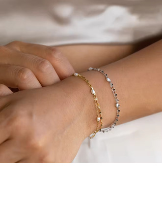 Einfache Perle Hand-Kette Ring Armband 