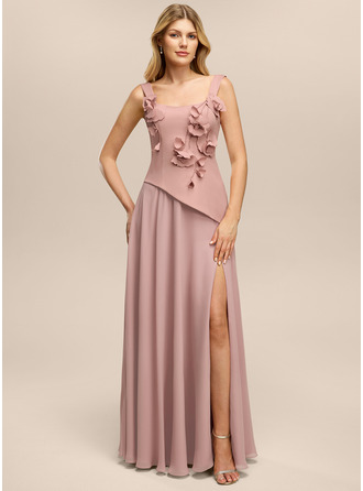 Square Sleeveless 3D Floral Dress