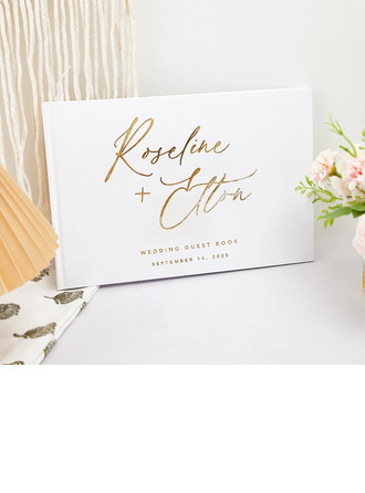 Personlig Vakker Enkel Papir Gjestebok 