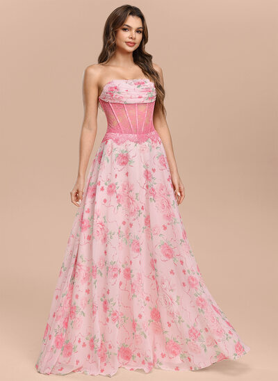 Pleated Chiffon Dress