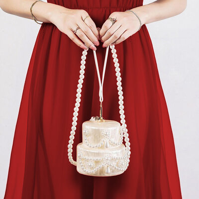 Pearl Cute Unique Wedding Party Evening Cocktail Acrylic Evening Bags 