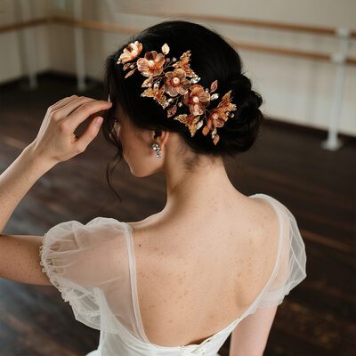 Pearl Rhinestone Floral Hair Vines Hair Accessories Wedding Headpieces 