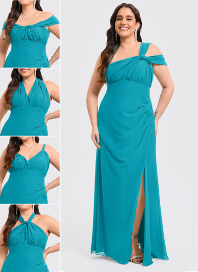 Trumpet/Mermaid Off the Shoulder Ruffle Chiffon Dress