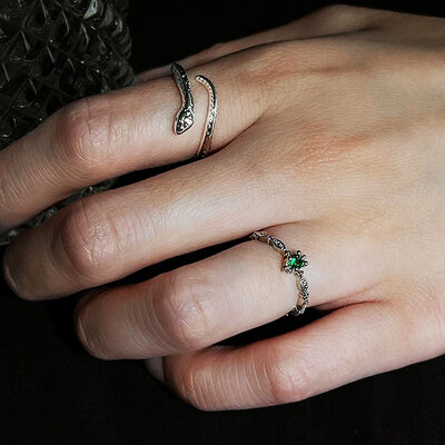 Formal vintage zirconia cúbico conjunto de anéis 2 pcs 