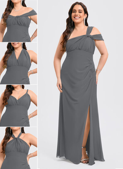 Trumpet/Mermaid Off the Shoulder Ruffle Chiffon Dress