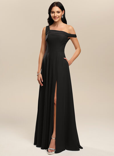 A-line Pleated Chiffon Dress