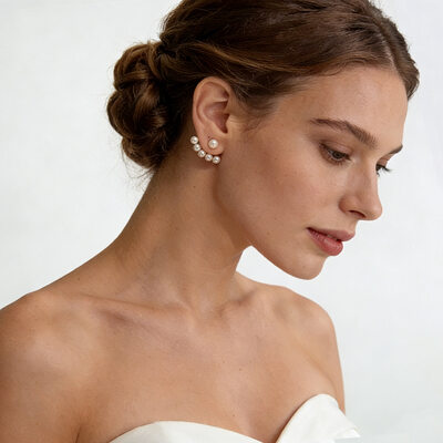 Delicato perla orecchini matrimonio gioielli per spose e damigelle d'onore