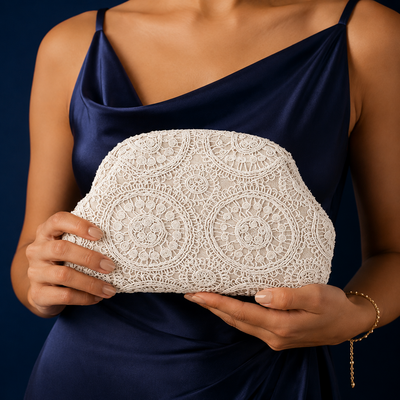 Casual Polyester Clutches in Beige