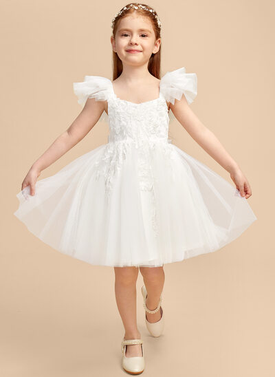 Robe trapèze avec paillettes en tulle