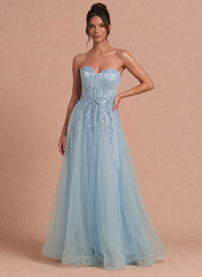 Robe trapèze à bustier avec paillettes en satin
