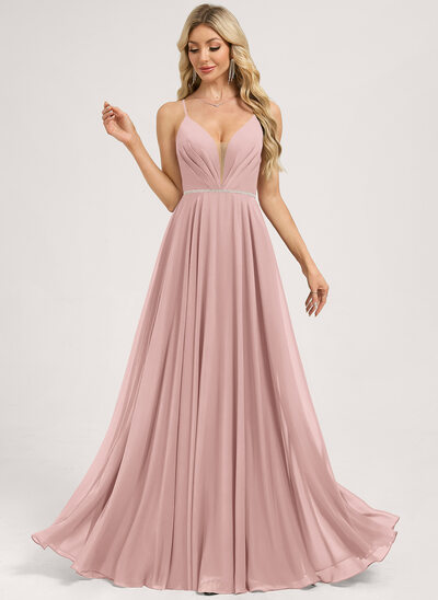 Kleid in A-Linie aus Chiffon