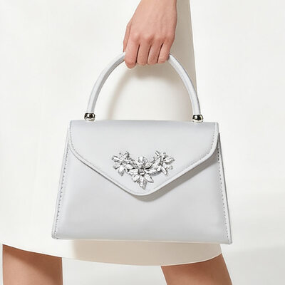 Tekojalokivi häät juhla kävelyttää ilta satiini iltalaukut 