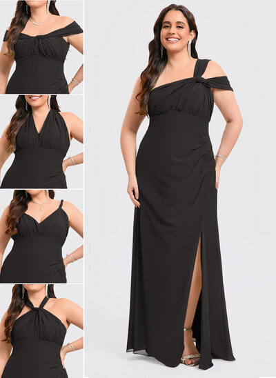 Trumpet/Mermaid Off the Shoulder Ruffle Chiffon Dress
