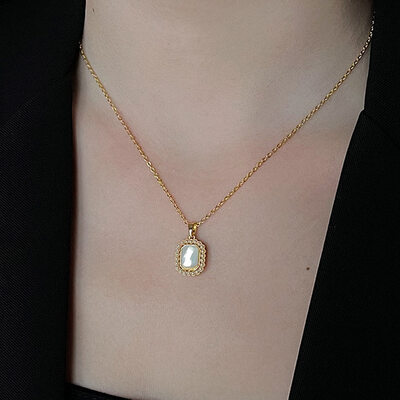 Formal vintage concha pingente colares 