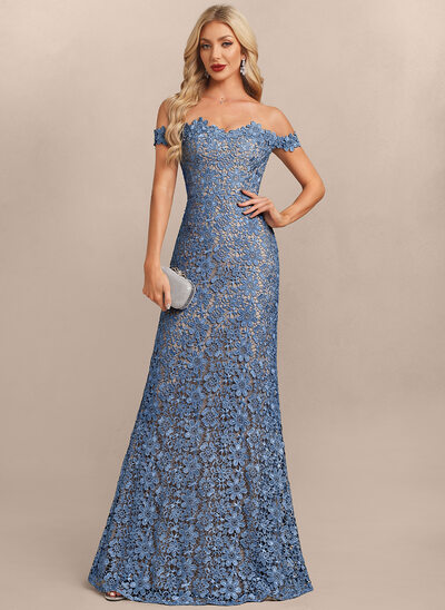 Off--shoulder pitsi maxi mekko