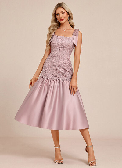 Laço cetim midi vestido