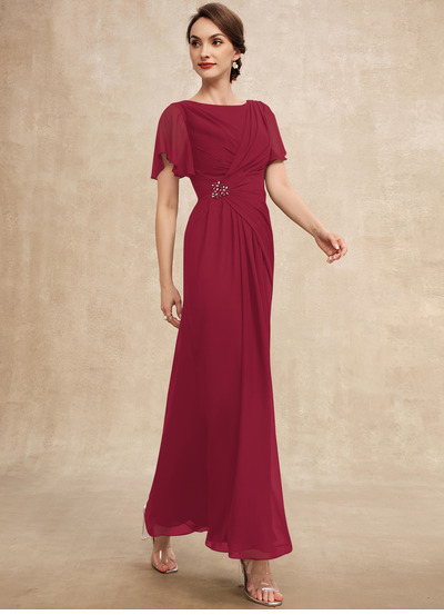 Corte em a plissado chiffon vestido