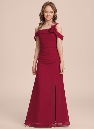 A-line Pleated Chiffon Dress