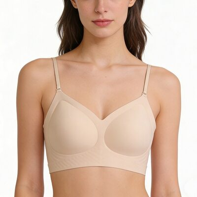Low Back Plunge Adjusted Straps Push Up Seamless Bra