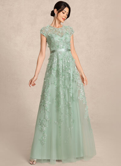 A-line Embroidered Lace Dress