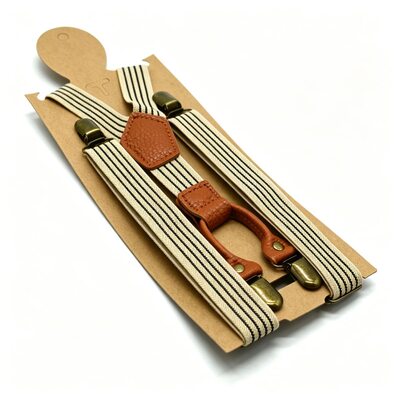 Stripe Suspenders With (Sold in a single piece)