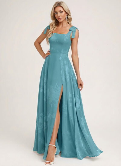 Trapèze col carré mousseline robe