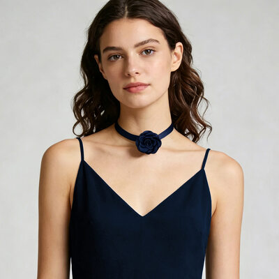 Satiné fleur foulard colliers amis mariage