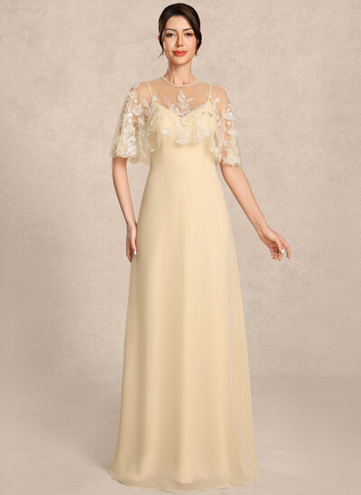 A-line Embroidered Lace Dress