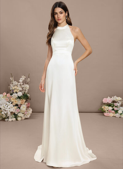 Sheath/Column Stretch Satin Dress