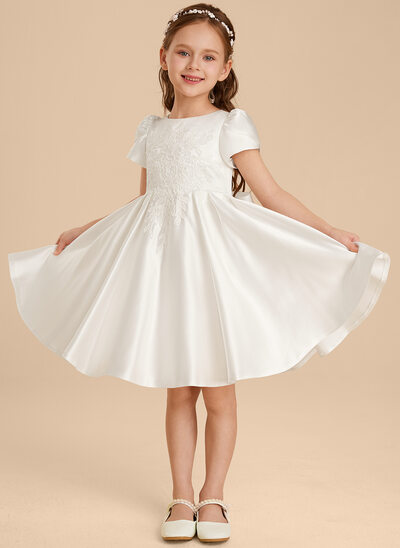 A-line Bow Lace Dress