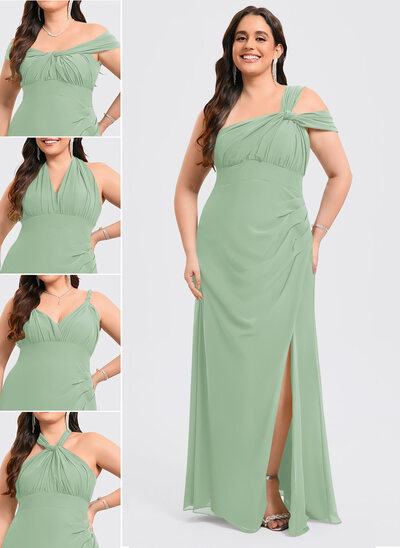 Trumpet/Mermaid Off the Shoulder Ruffle Chiffon Dress