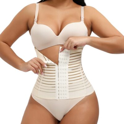 Cinta modeladora feminina abaixo do busto, espartilho modelador de cintura, modelador de corpo ampulheta