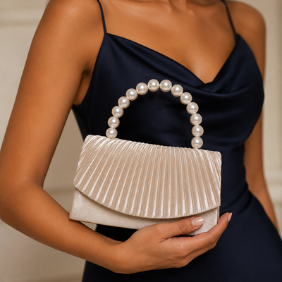 Casual Polyester Evening Bags in Beige