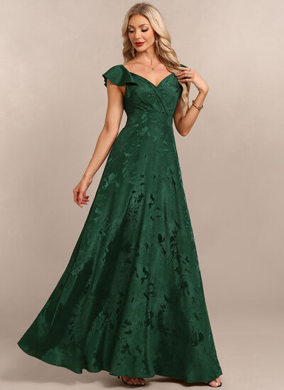 Jacquard Satin Maxi Dress