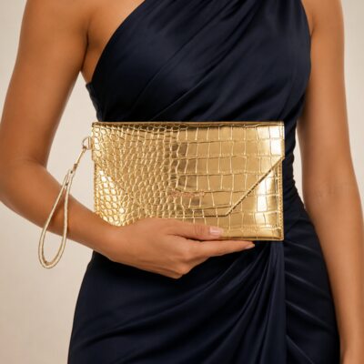 Wedding PU Clutch Bags in Gold