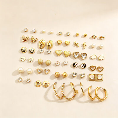 Juego de pendientes fiesta joyas para mujeres (juego de 30 pares)